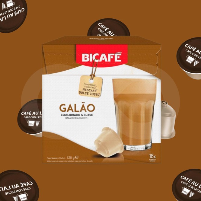 BICAFÉ® Cápsulas Dolce Gusto Café Au Lait 16 un.