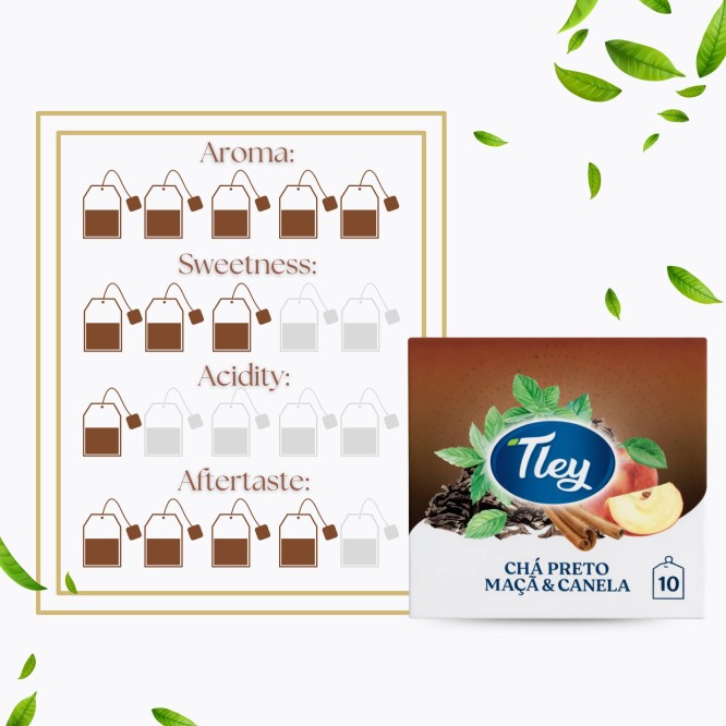 TLEY® Thee Zwarte Appel En Kaneel 10 st.