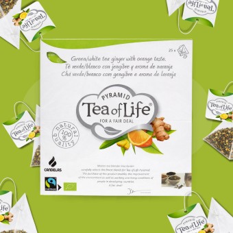 TEA OF LIFE� Ch� Gengibre E Laranja 25 un.