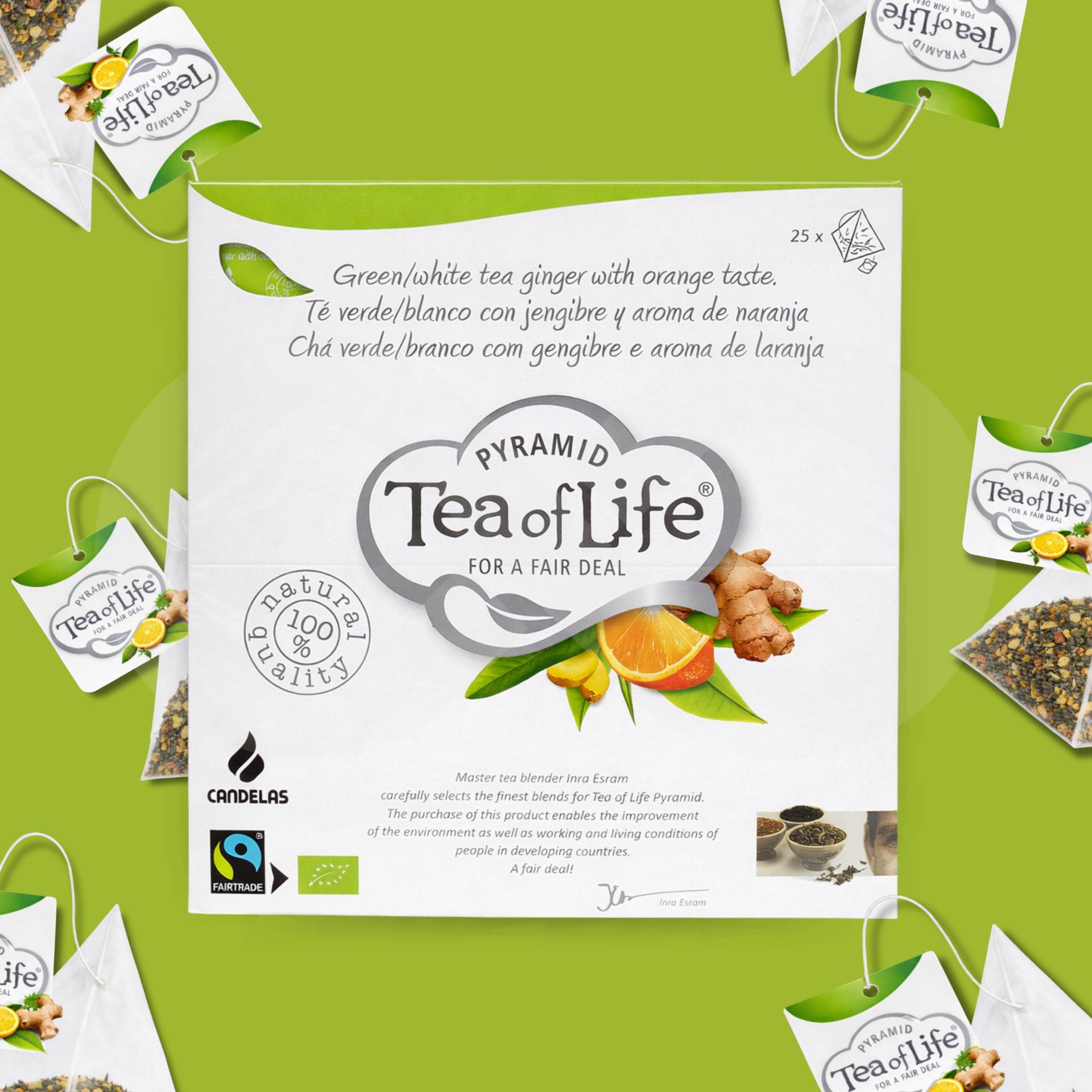 TEA OF LIFE® Chá Gengibre E Laranja 25 un.