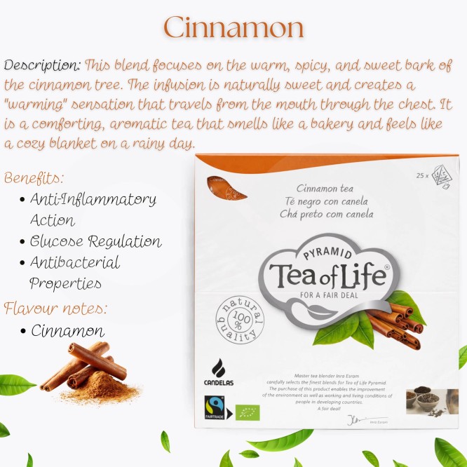 TEA OF LIFE® Chá Preto & Canela 25 un.