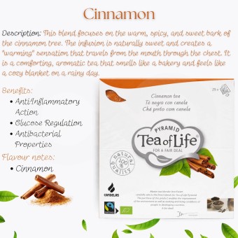 TEA OF LIFE® Chá Preto & Canela 25 un.