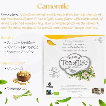 TEA OF LIFE® Chá Camomila & Lemongrass 25 un.