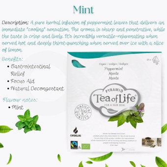 TEA OF LIFE® Chá Menta 25 un.