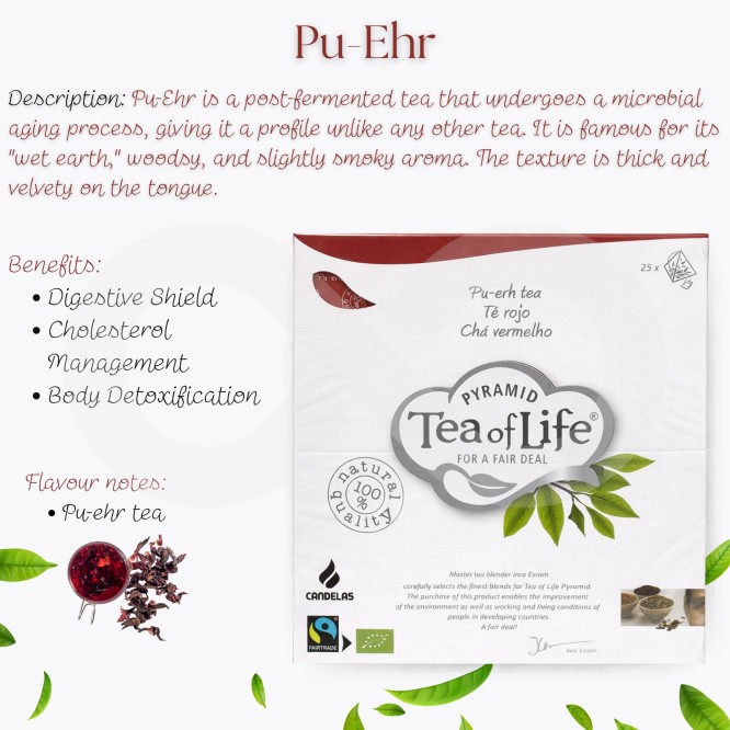 TEA OF LIFE® Chá Pu-Erh 25 un.