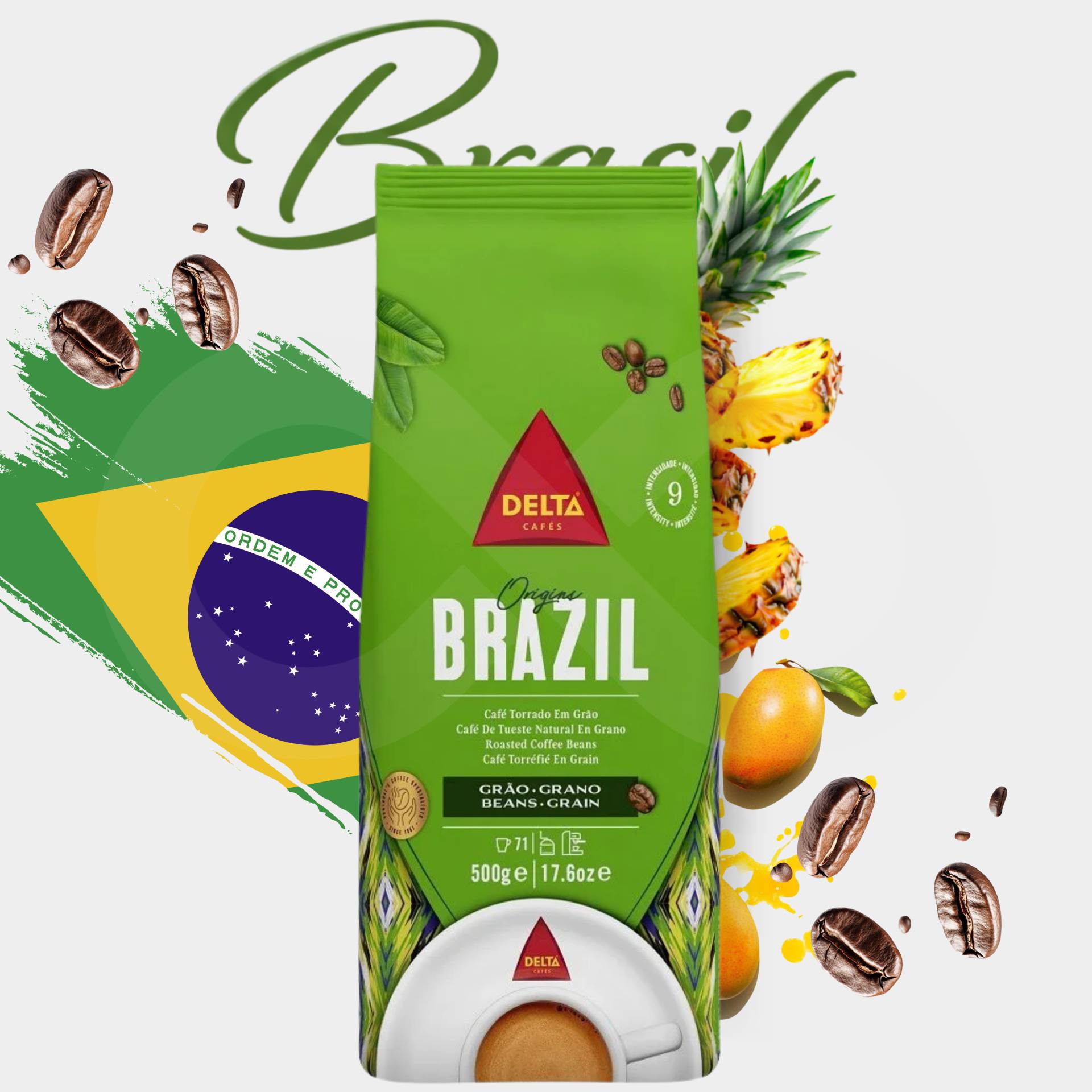 DELTA CAFÉS® Ziarna Kawy Brazil 500g