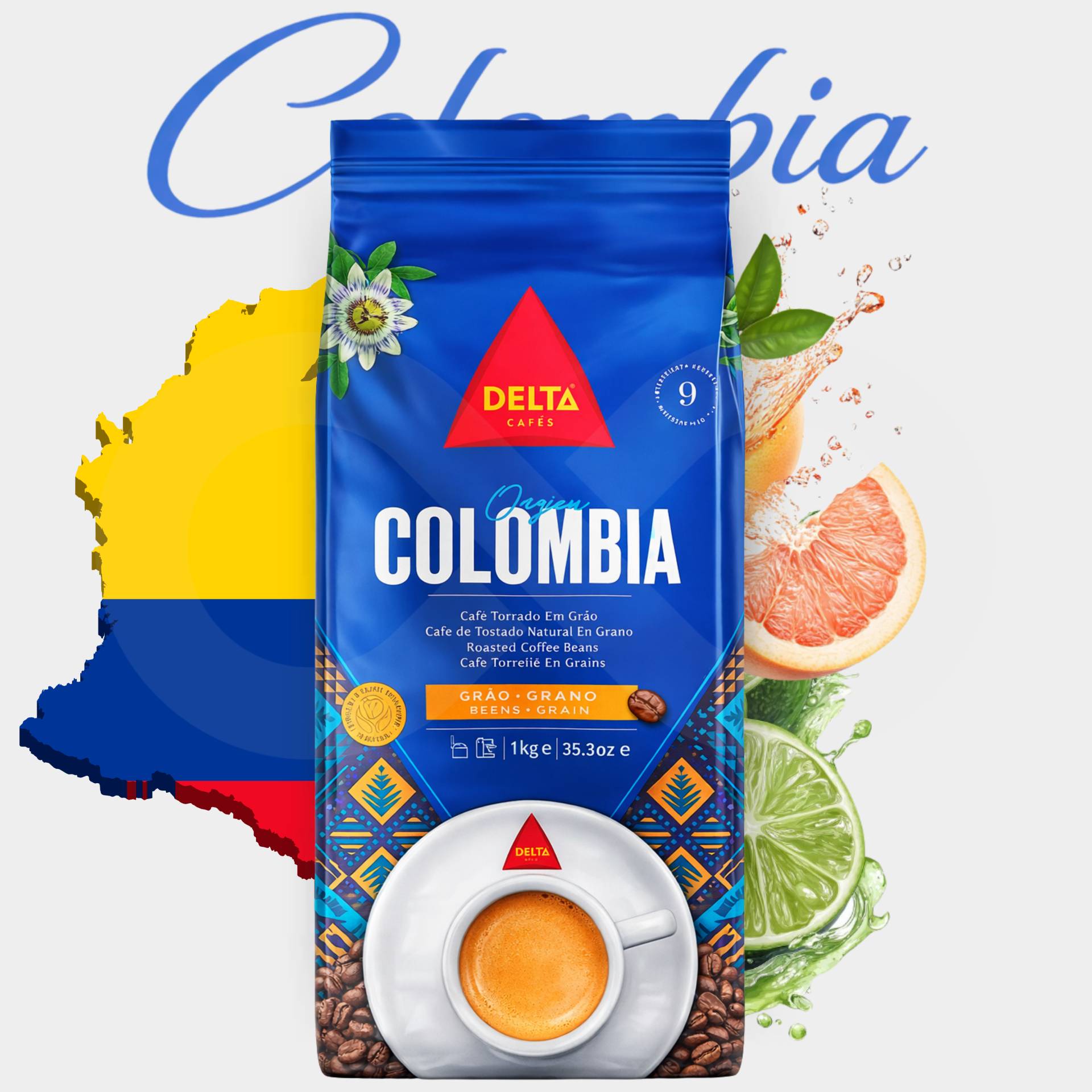 DELTA CAFÉS® Ziarna Kawy Colombia 1kg