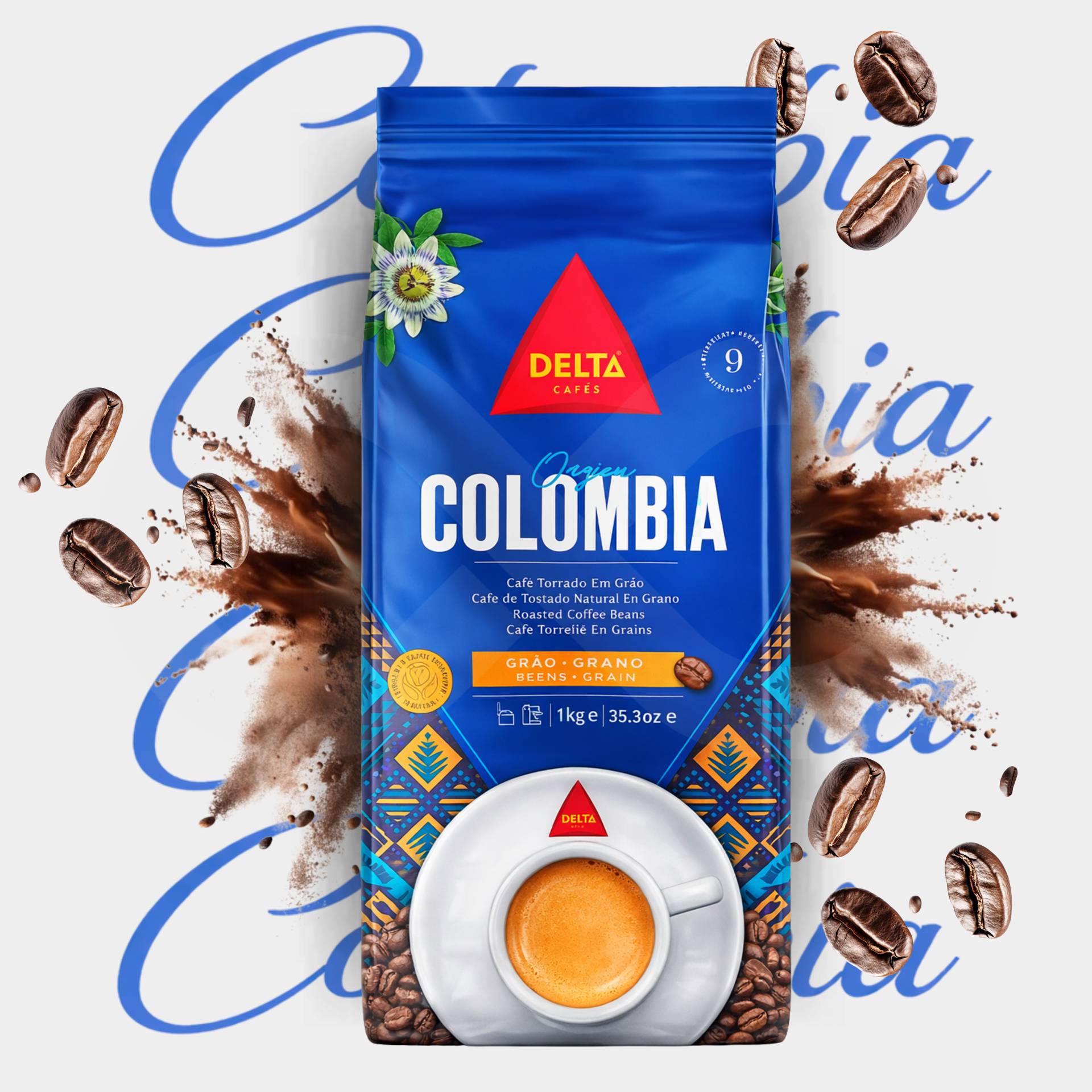 DELTA CAFÉS® Ziarna Kawy Colombia 1kg