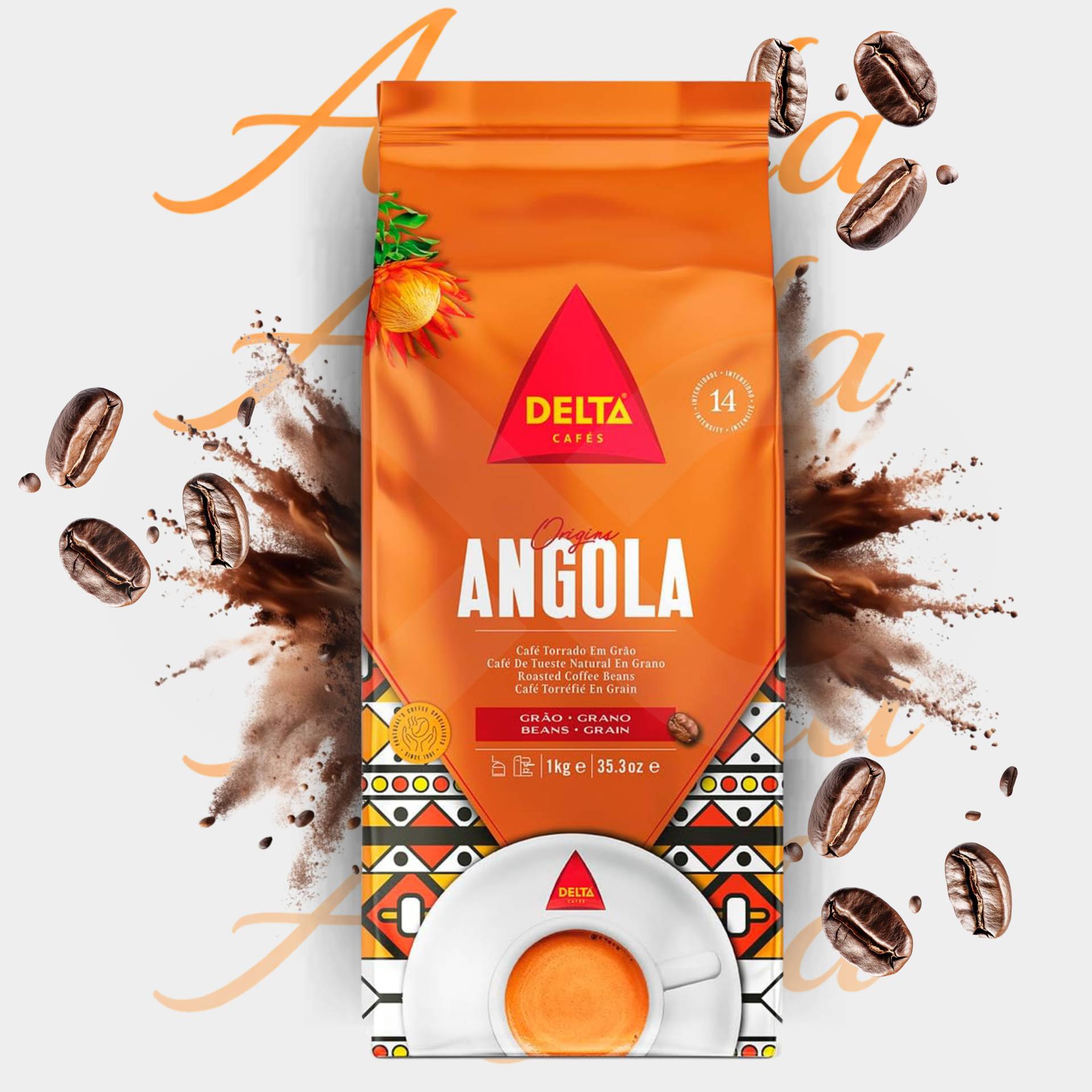 DELTA CAFÉS® Ziarna Kawy Angola 1kg
