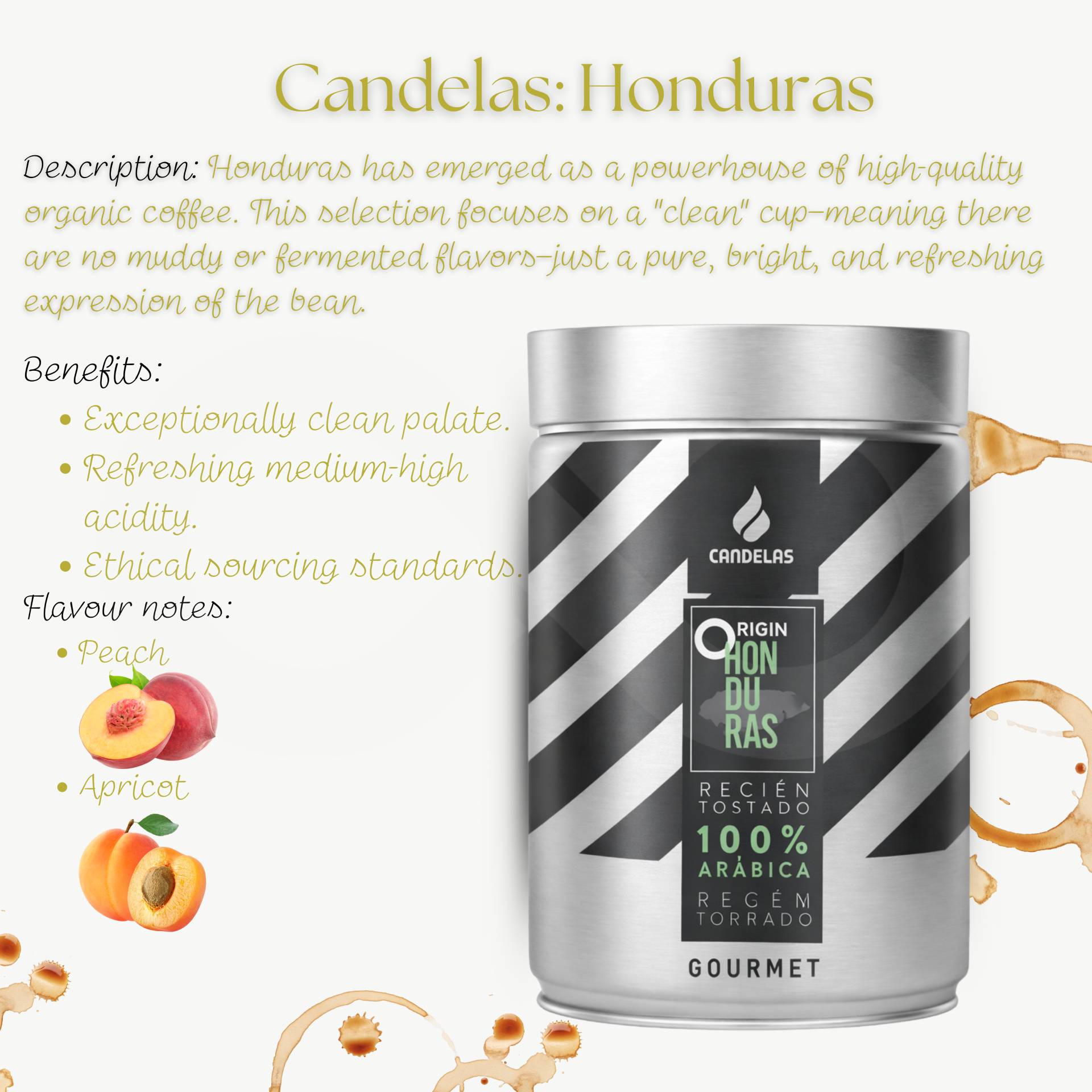 CANDELAS® Ziarna Kawy Origin Honduras 250g