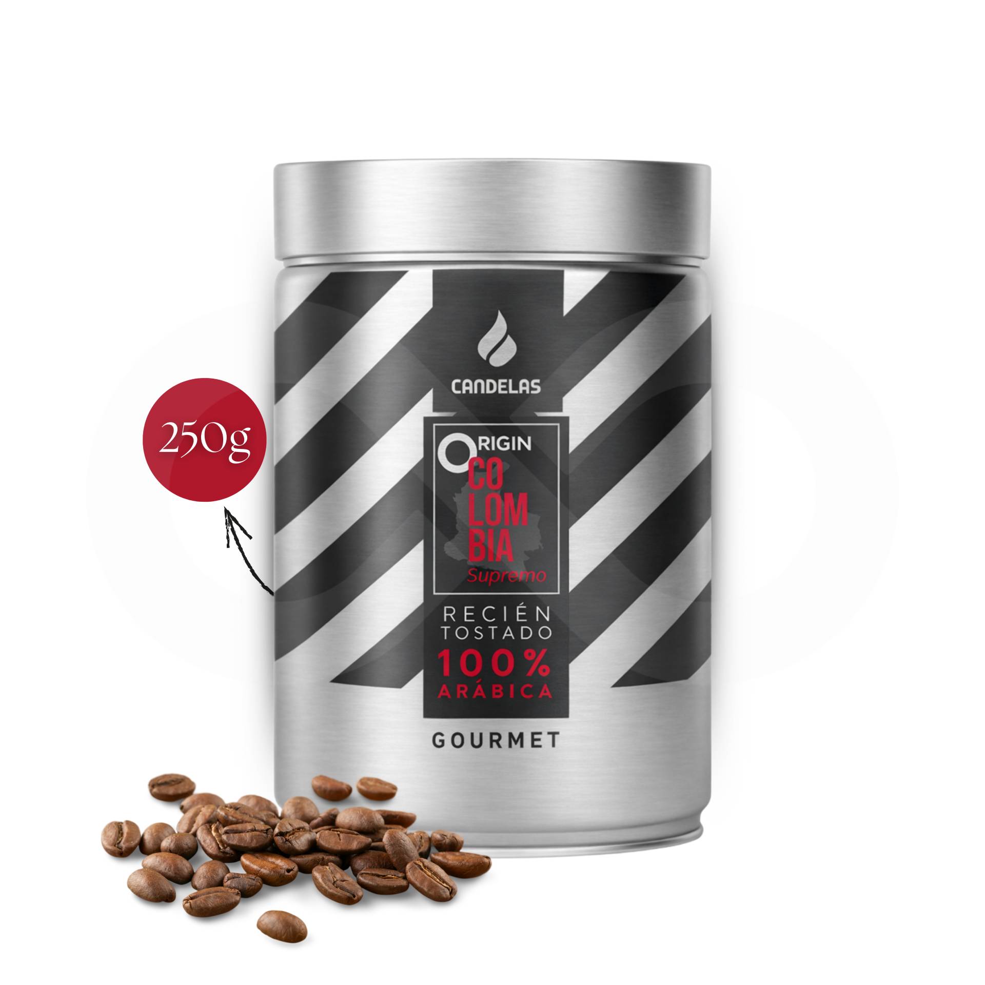 CANDELAS® Coffee Beans Origin Colombia 250g