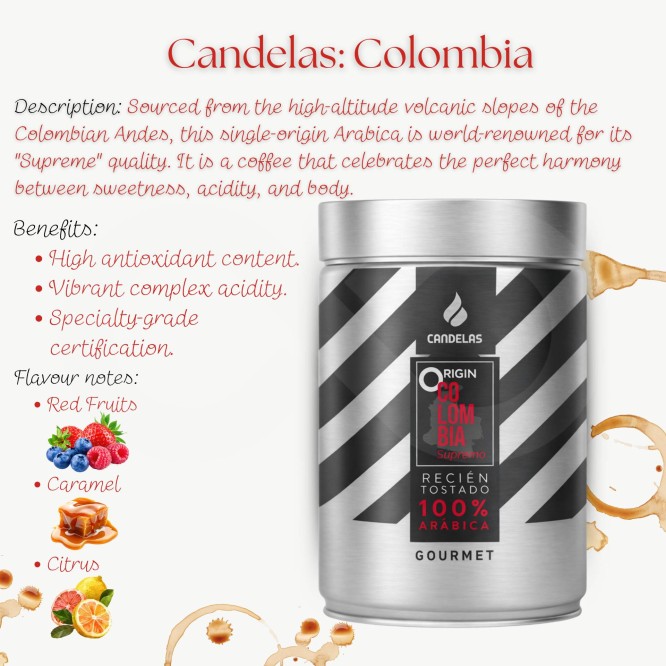 CANDELAS® Coffee Beans Origin Colombia 250g
