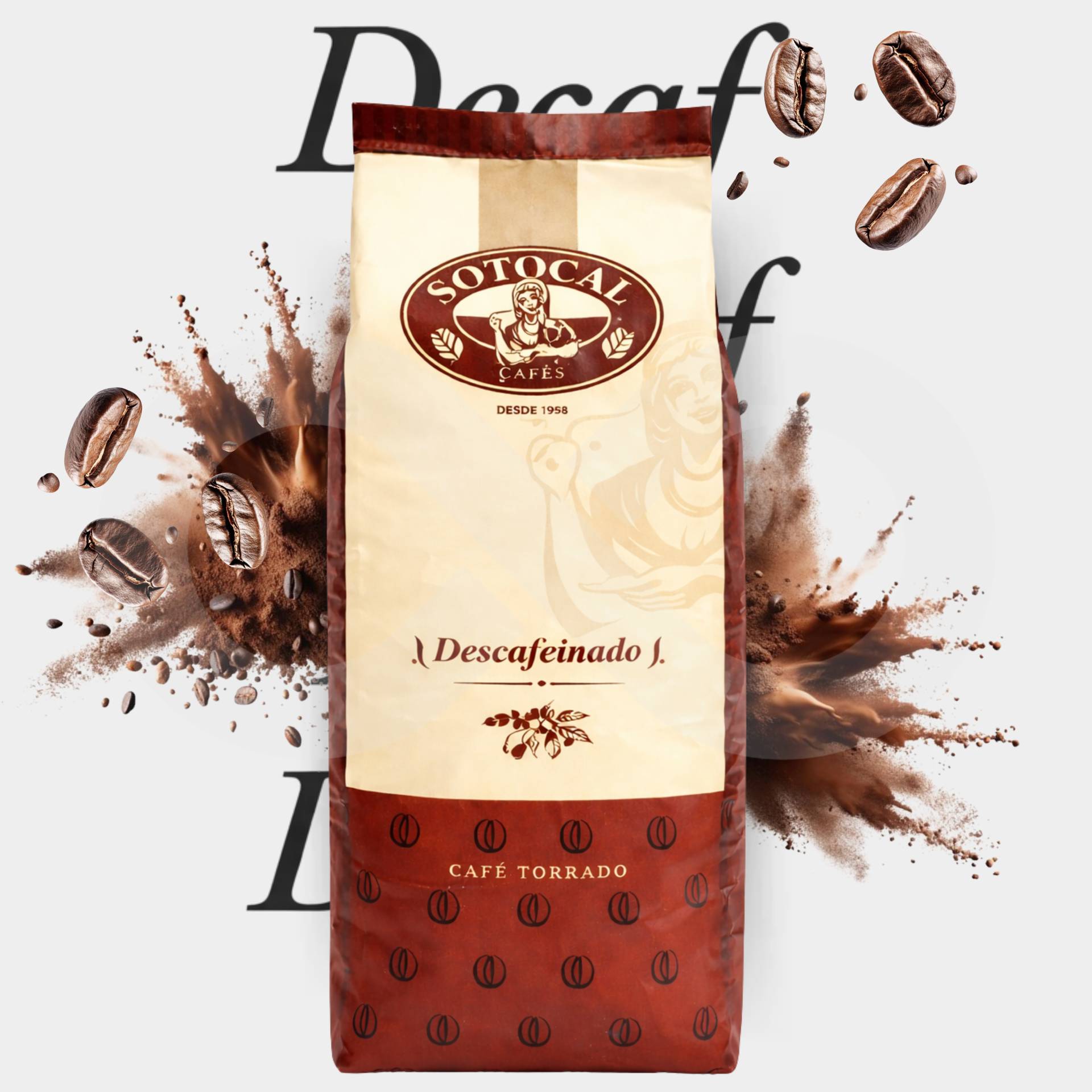 SOTOCAL® Café en Grano Descafeinado 1kg