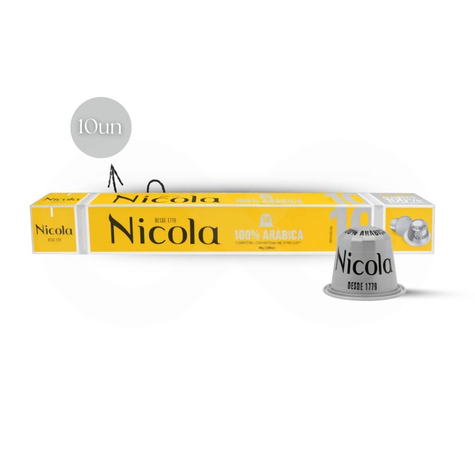 NICOLA 100% Arabica 10 unités Aluminium