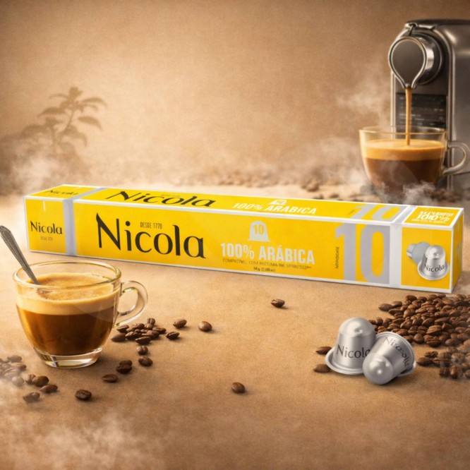 NICOLA 100% Arabica 10 unités Aluminium