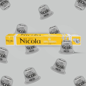 NICOLA 100% Arabica 10 unit�s Aluminium