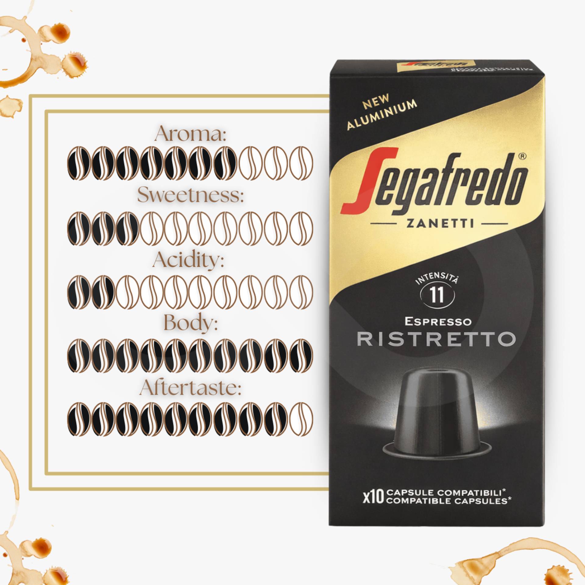 SEGAFREDOŽ Nespresso Capsules Ristretto 10 un.