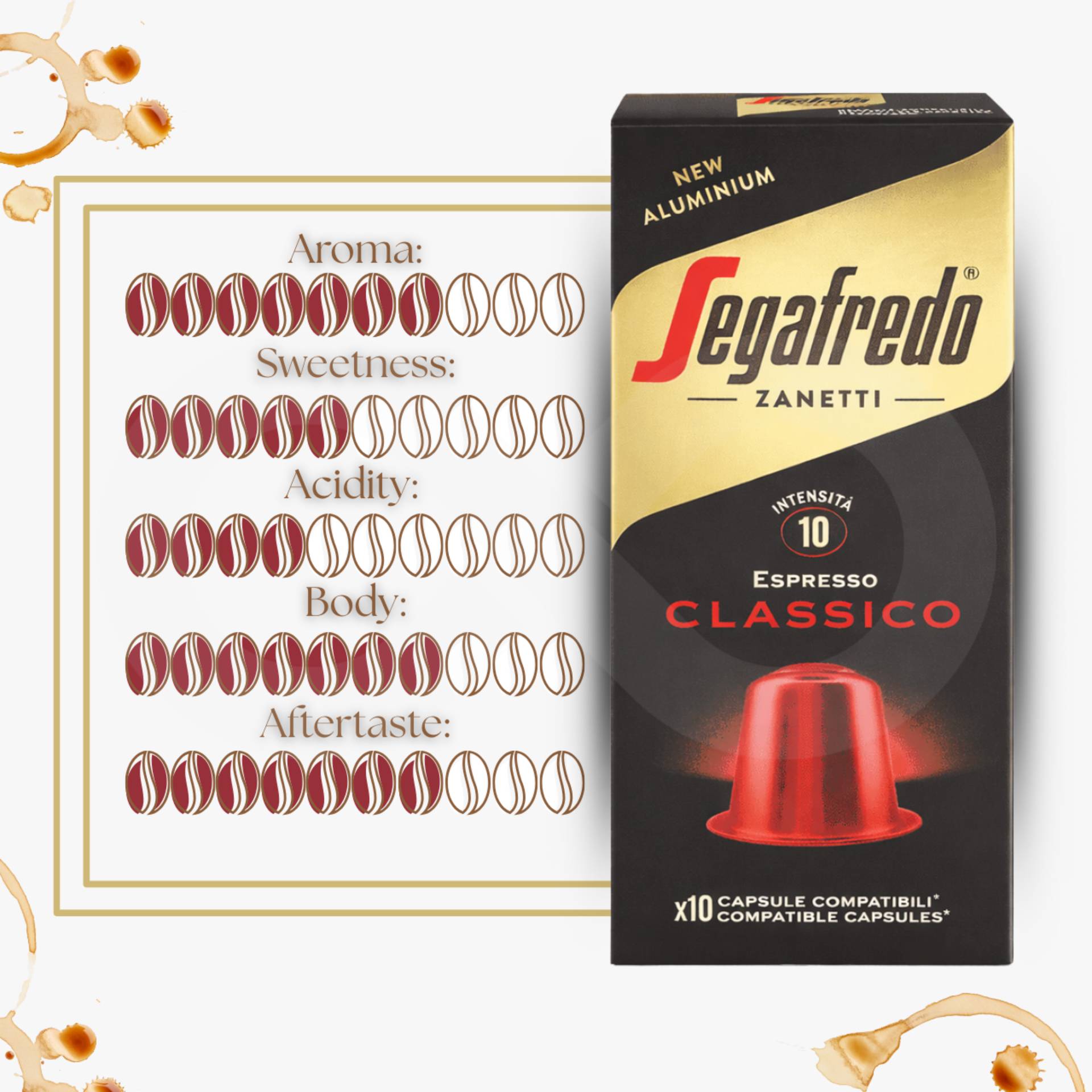 SEGAFREDO® Cápsulas Nespresso Classico 10 un.