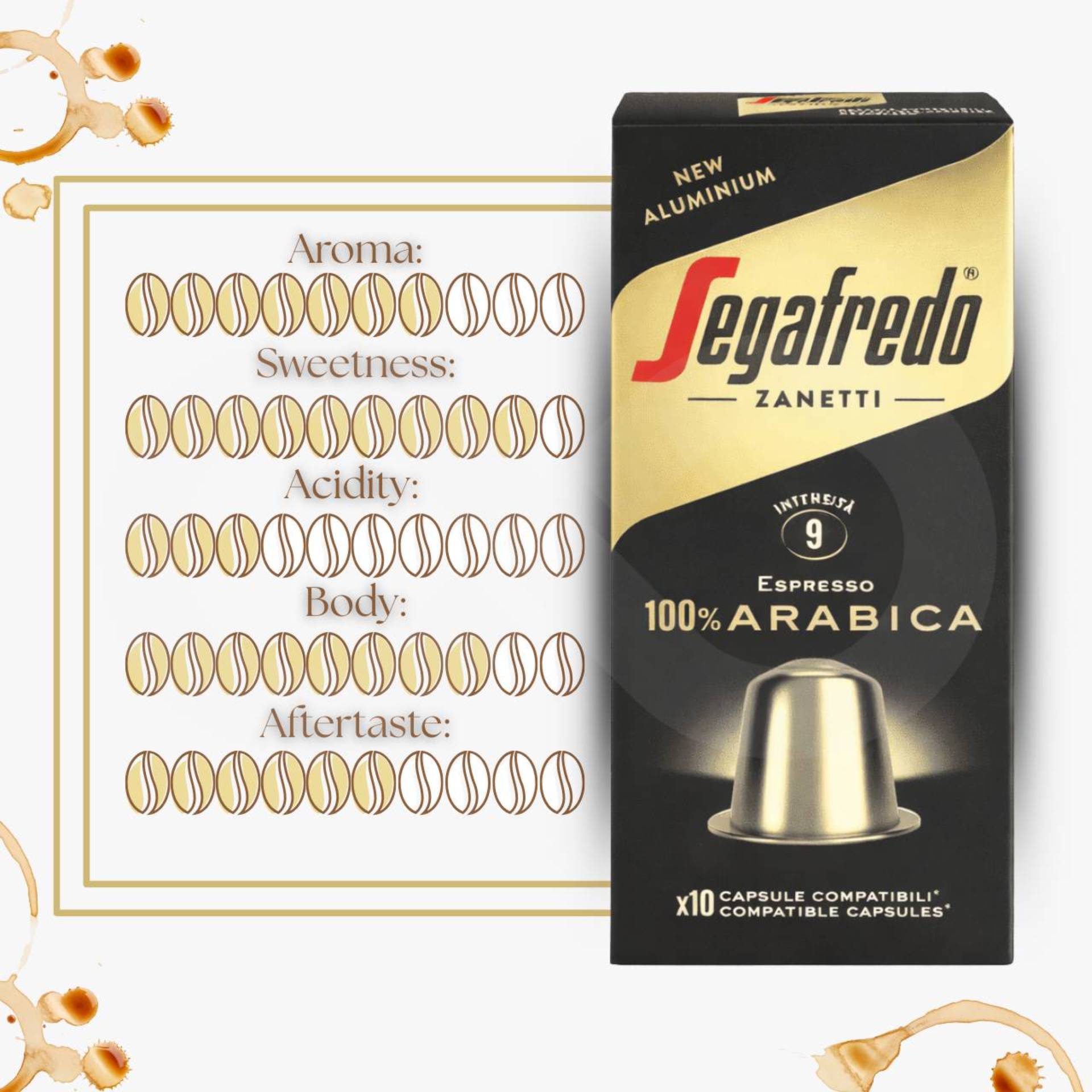 SEGAFREDO® Capsules Nespresso Supremo Arabica 10 u.