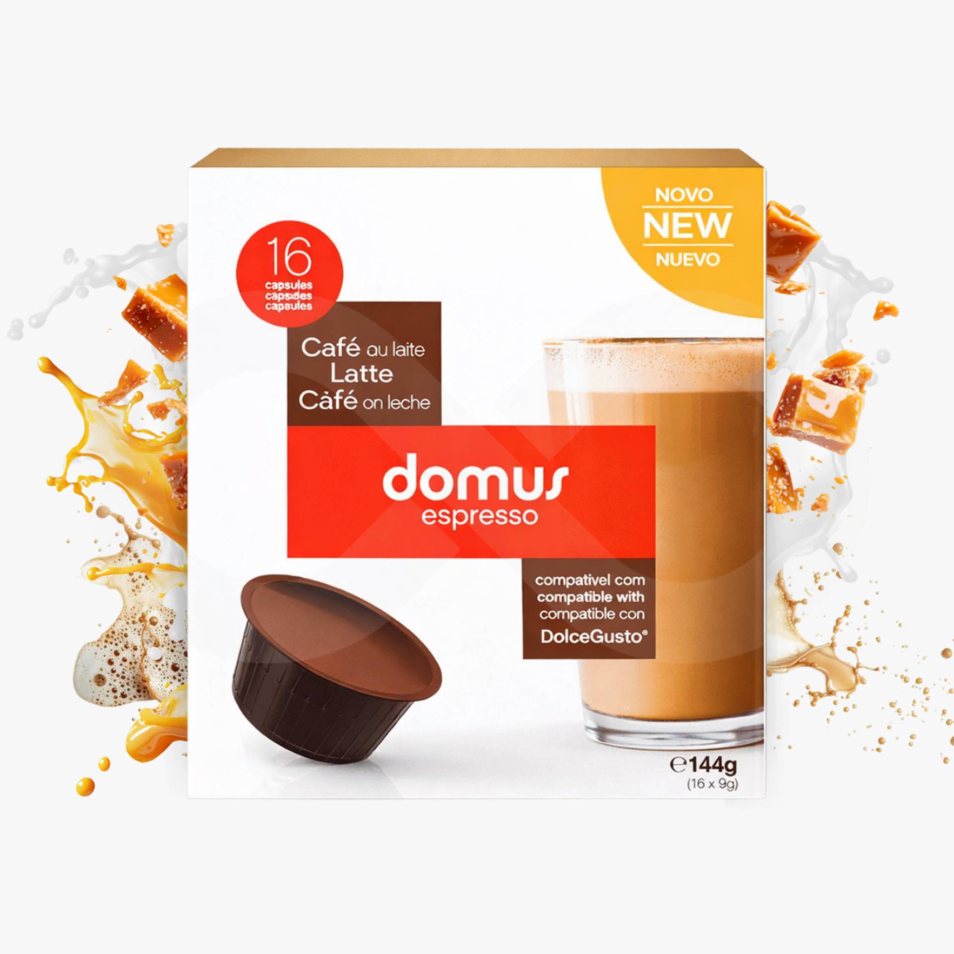 DOMUS® Dolce Gusto Capsules Latte 16 un.