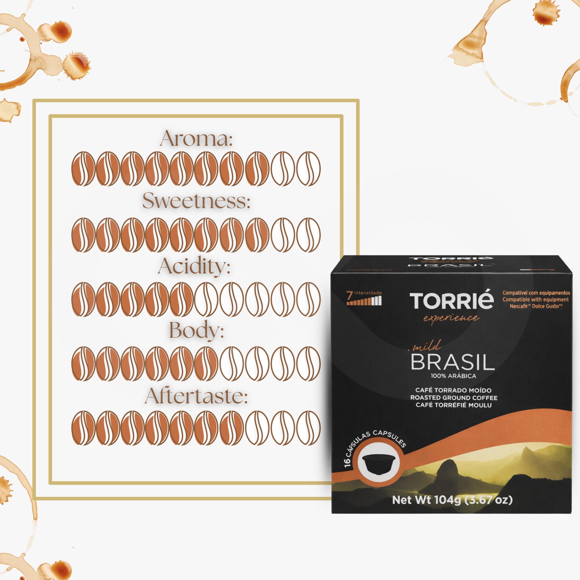 TORRIE® Dolce Gusto Capsules Brasil 16 un.