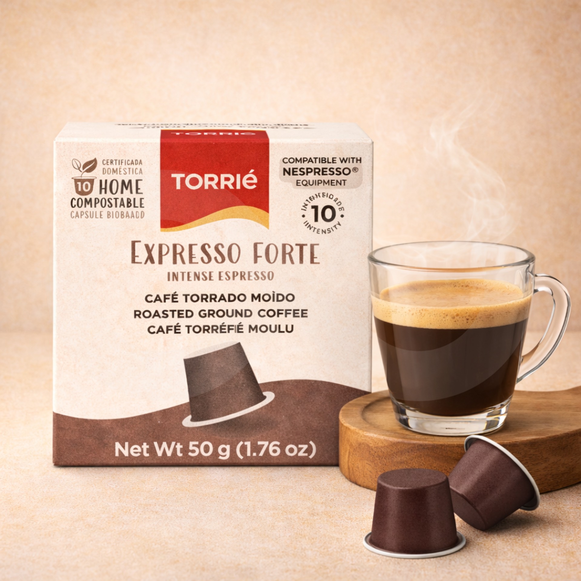 TORRIE® Kapseln Nespresso Kompostierbar Stark 10 Stk.