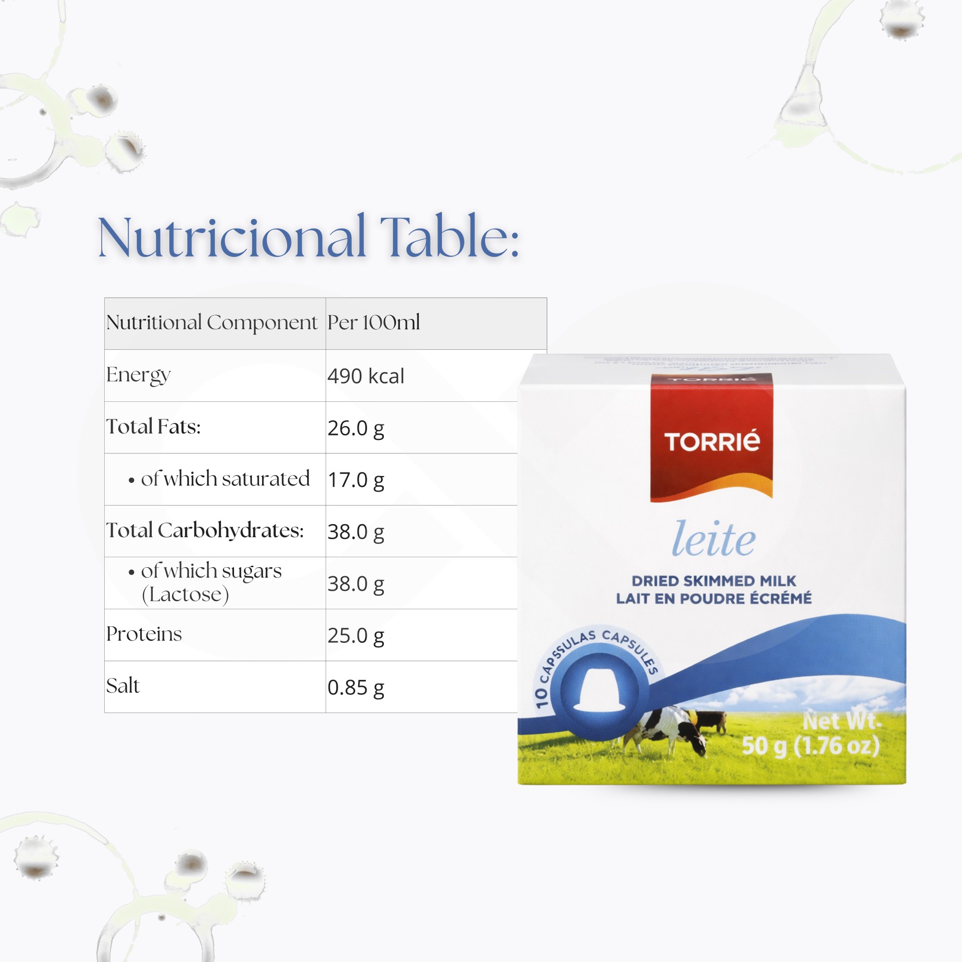 TORRIE® Nespresso Capsules Milk 10 un.