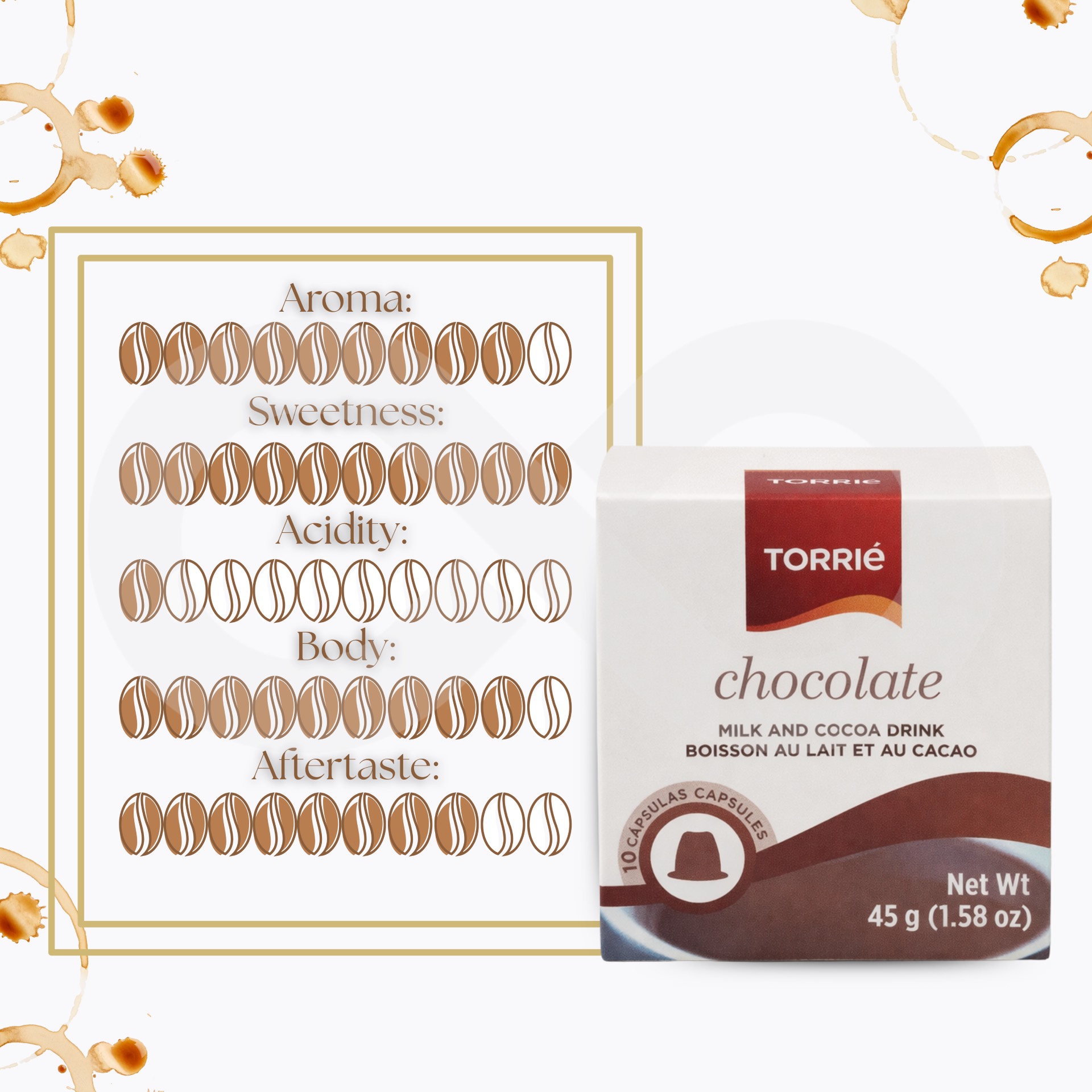 TORRIE® Capsules Nespresso Chocolat 10 u.