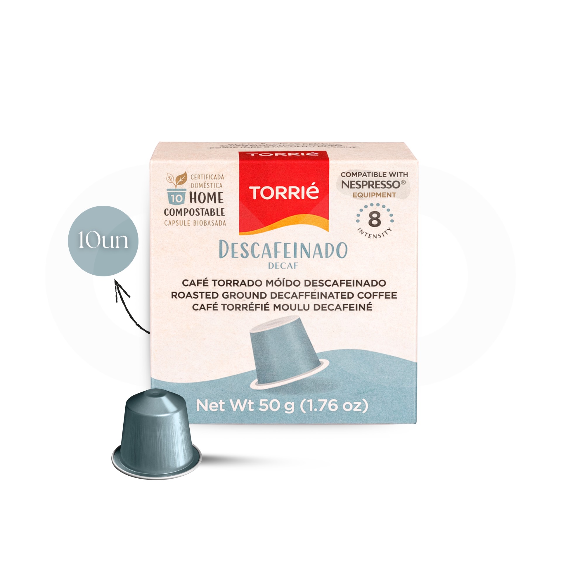 TORRIE® Nespresso Capsules Compostable Decaf 10 un.