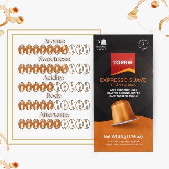 TORRIE� C�psulas Nespresso Suave 10 un. Aluminio