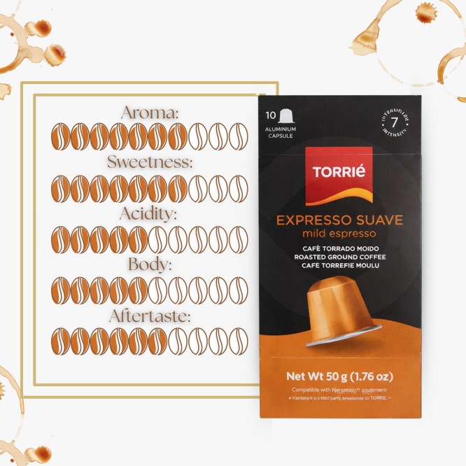 TORRIE� C�psulas Nespresso Suave 10 un. Aluminio