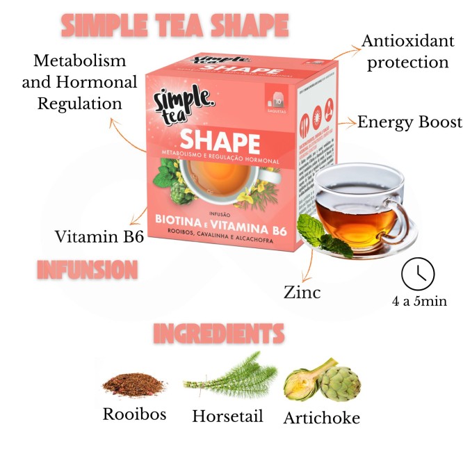 SIMPLE TEA® Chá Shape 10 un.