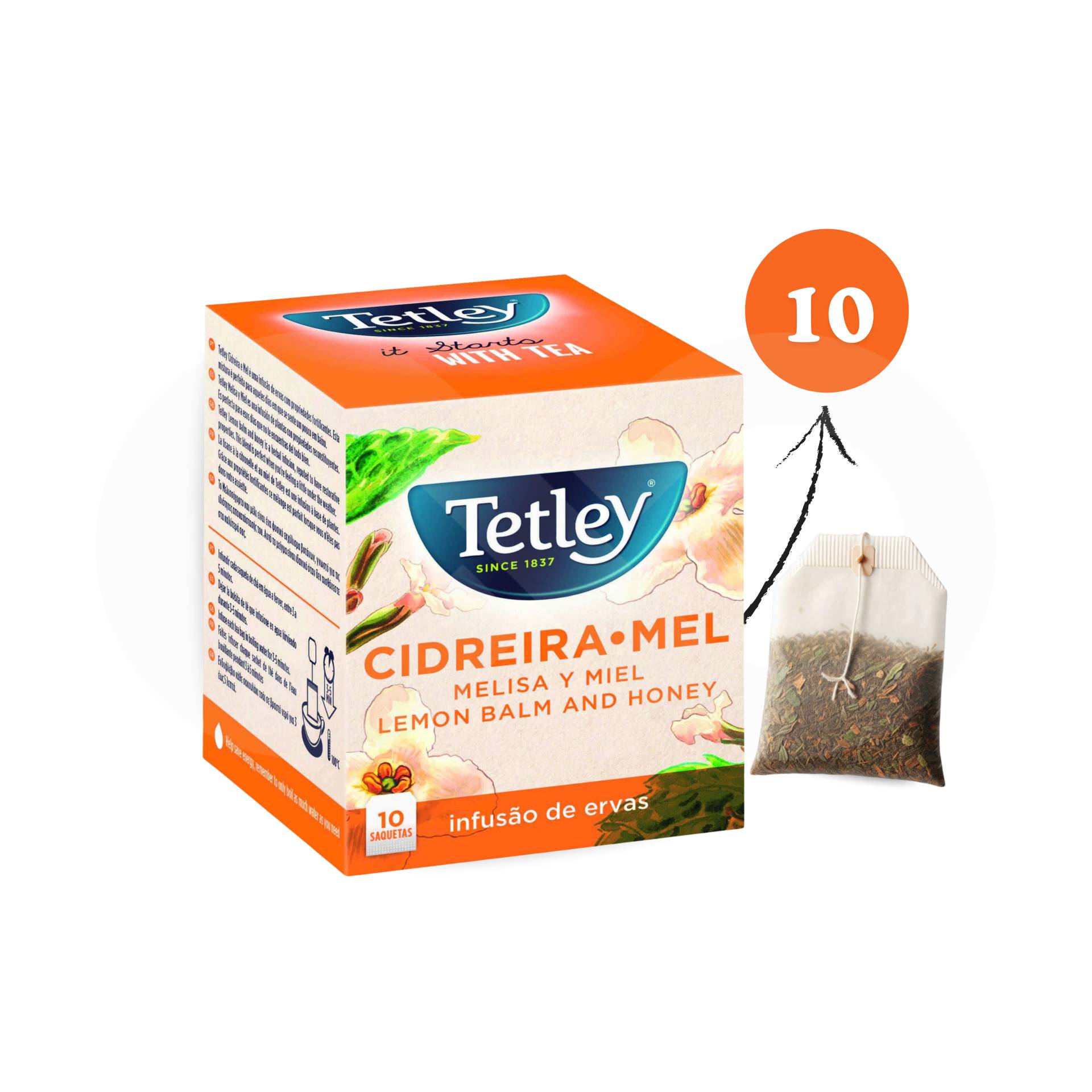 TETLEY® Tea Lemon Balm Honey 10 un.