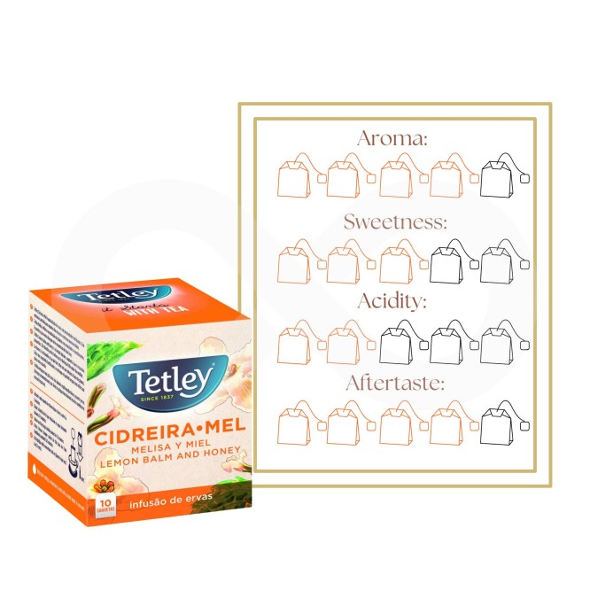 TETLEY® Tea Lemon Balm Honey 10 un.