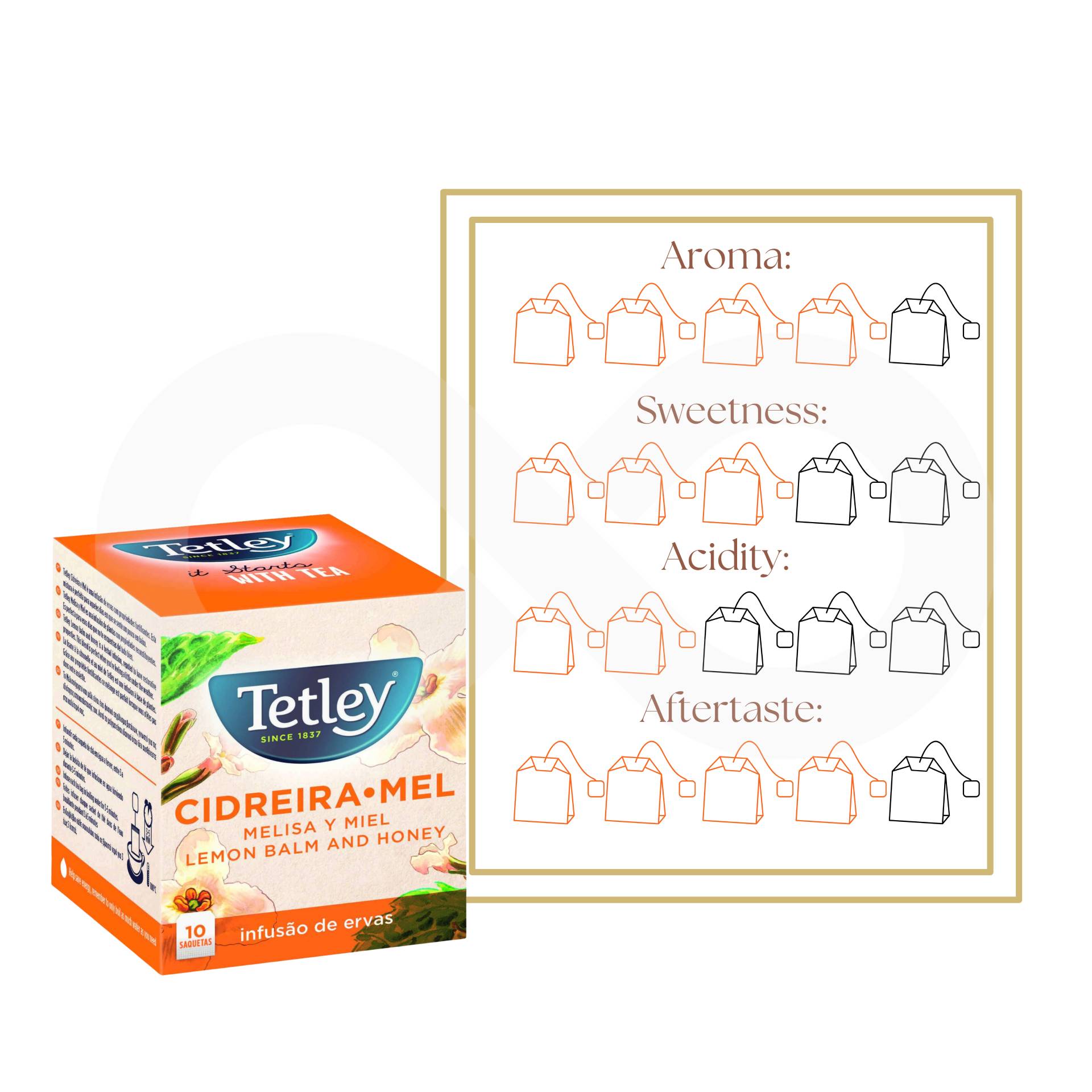 TETLEY® Tea Lemon Balm Honey 10 un.
