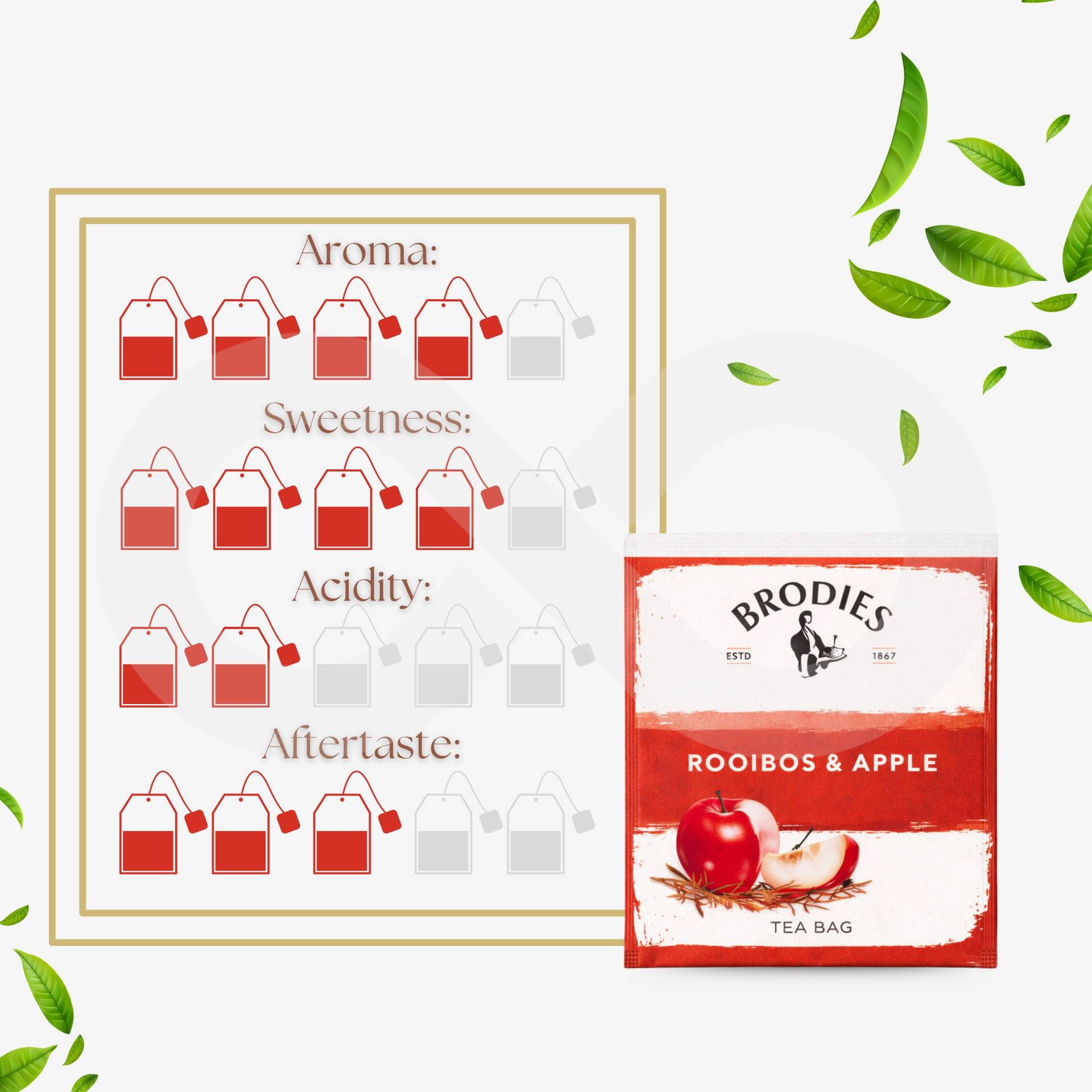 BRODIES® Tè Rooibos E Mela 20 pz.