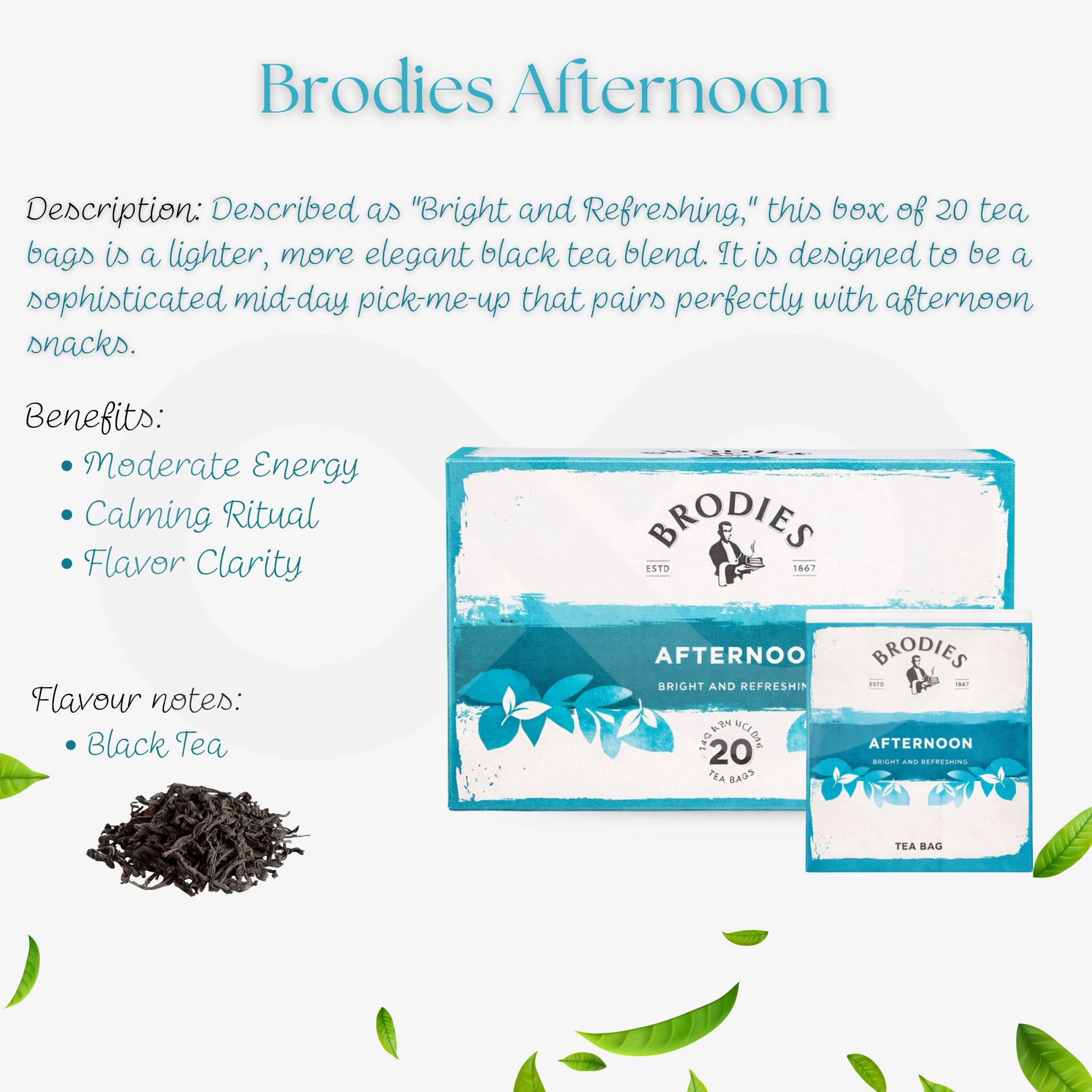 BRODIES® Chá Afternoon 20 un.
