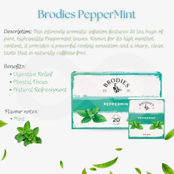 BRODIES® Thé à La Menthe Poivrée 20 u.