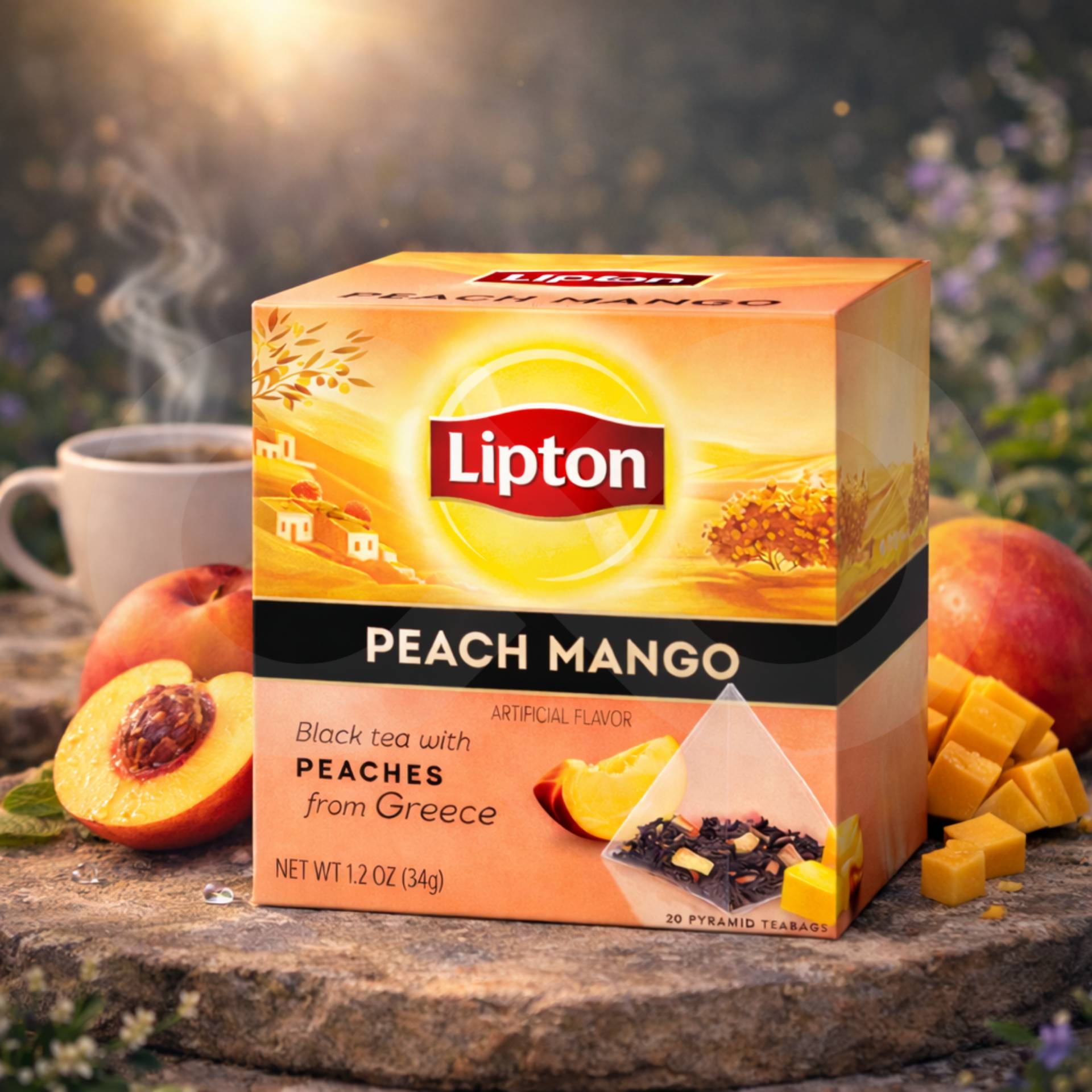 LIPTON® Herbata Black Tea Peach Mango 20 szt.