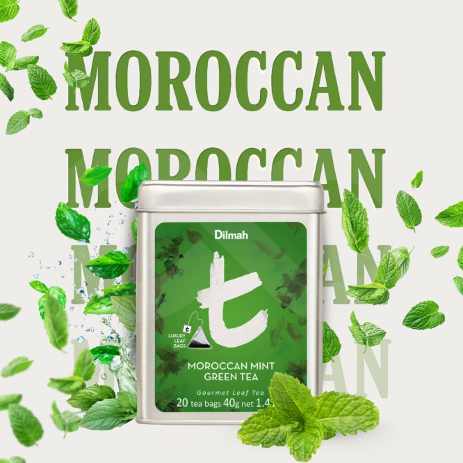 DILMAH® Chá Moroccan Mint Green Tea 20 un.