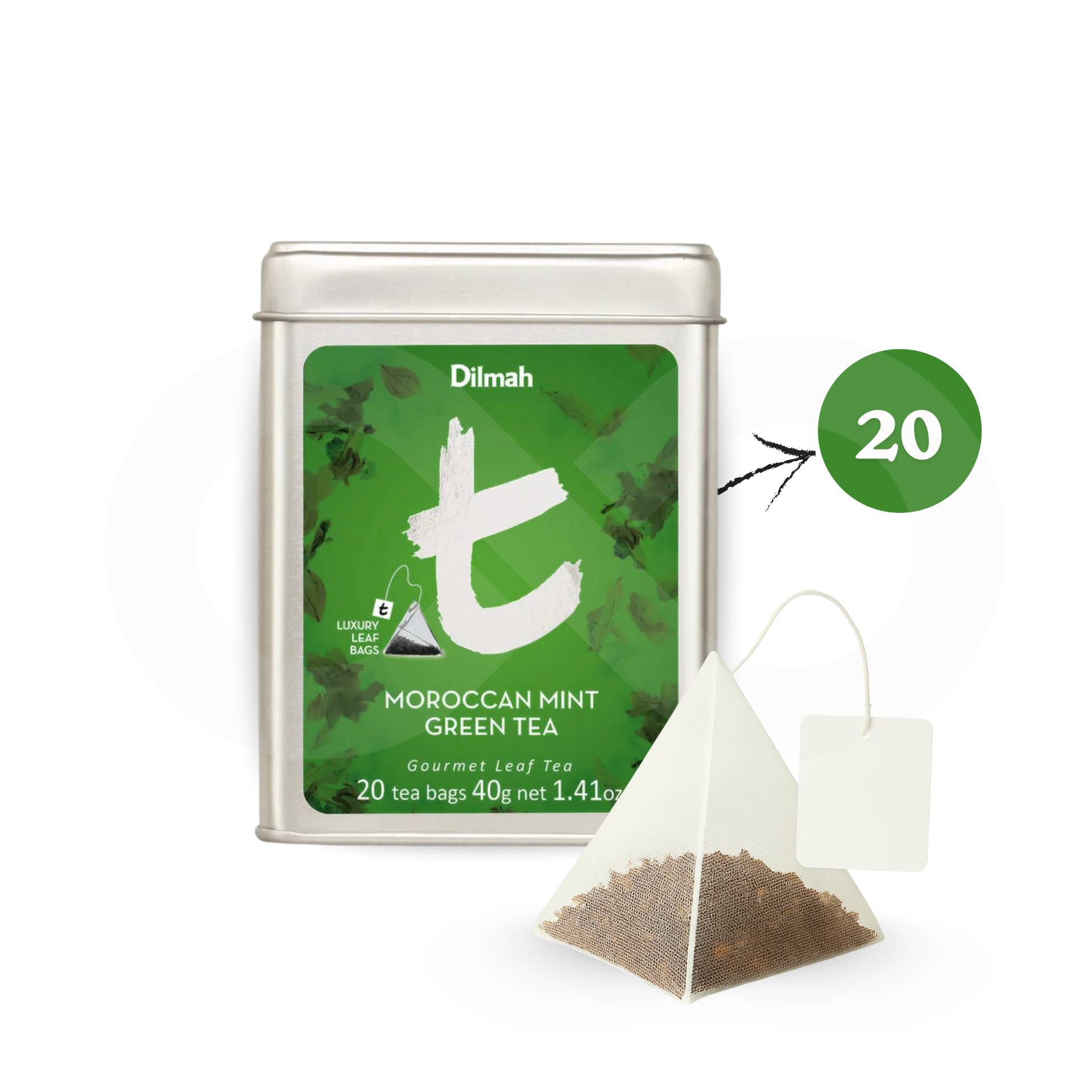 DILMAH® Herbata Moroccan Mint Green Tea 20 szt.