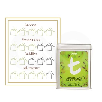 DILMAH® Chá Green Tea With Jasmine Flowers 20 un.