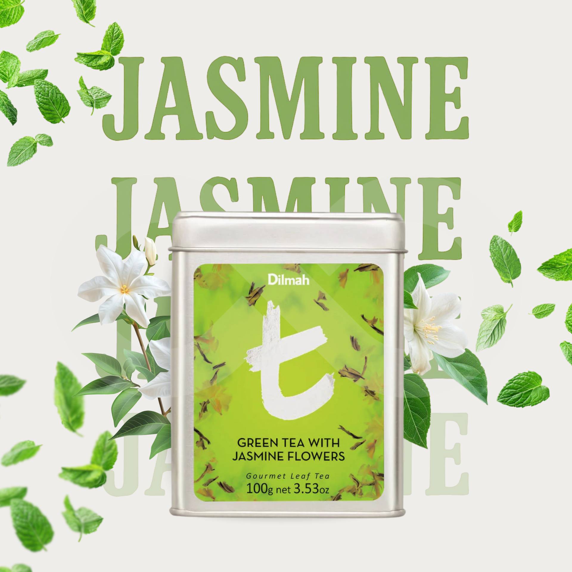 DILMAH® Chá Green Tea With Jasmine Flowers 20 un.
