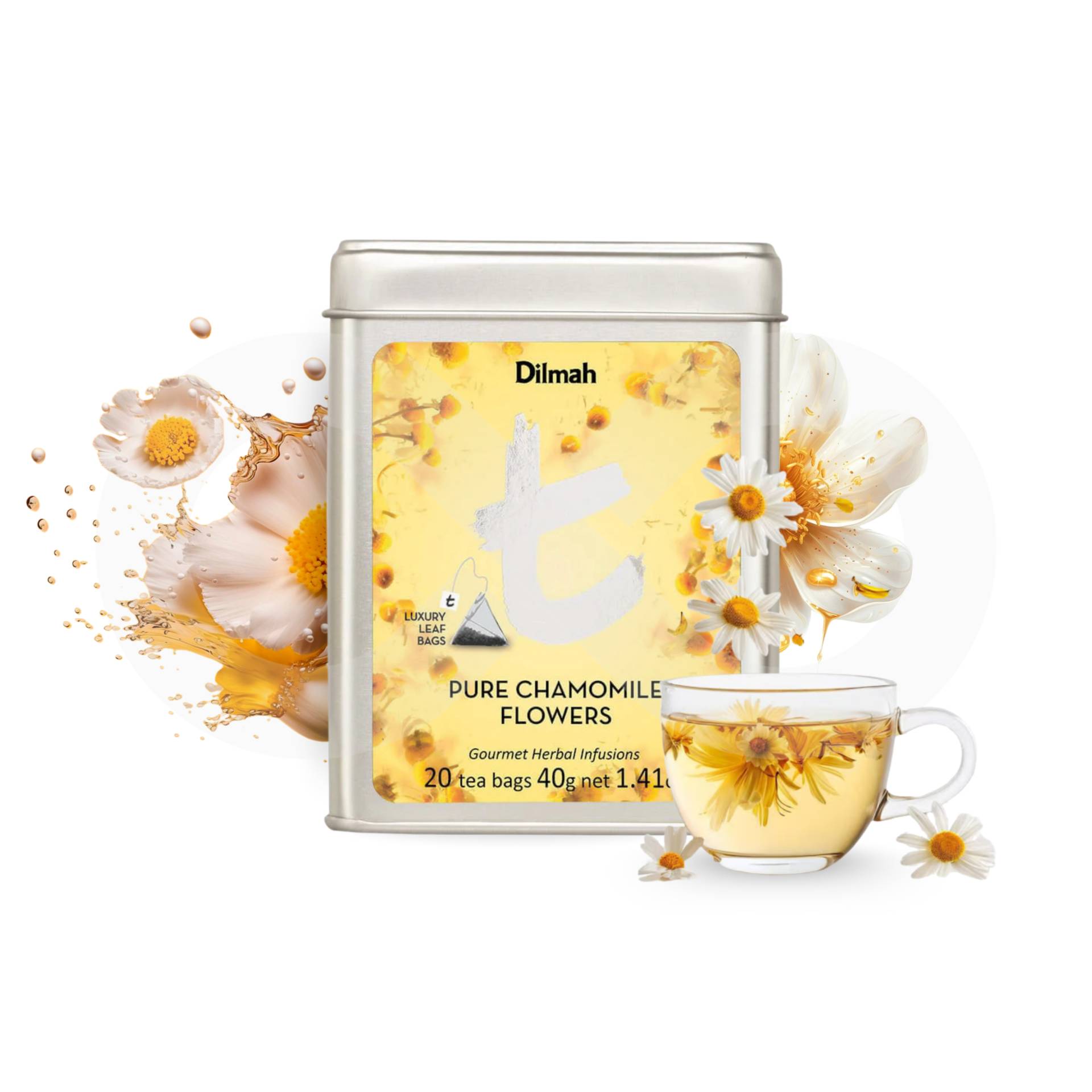 DILMAH® Tea Pure Chamomile Flowers 20 un.