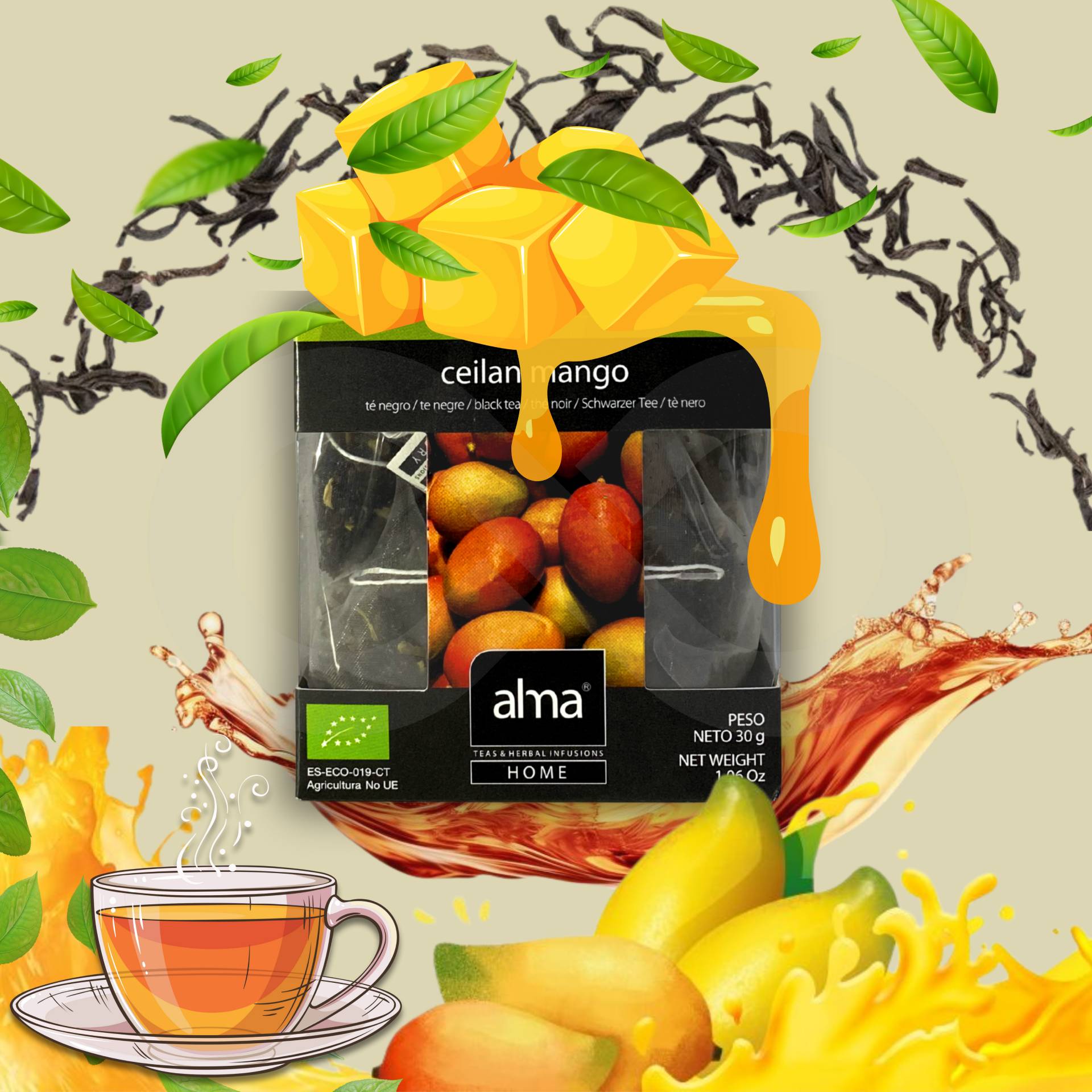 ALMA® Té Ceilan Mango 15 uds.