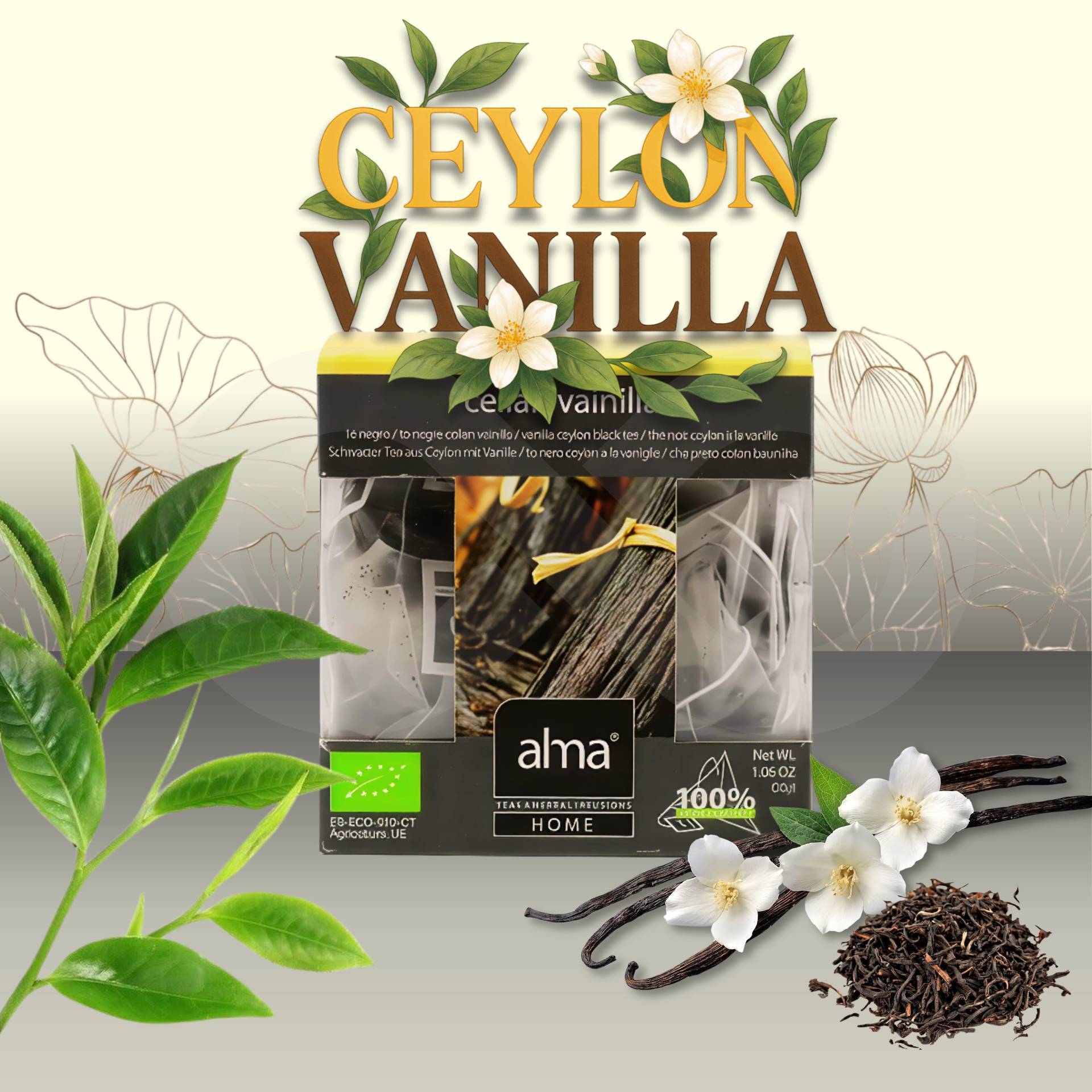 ALMA® Chá Ceilan Baunilha 15 un.