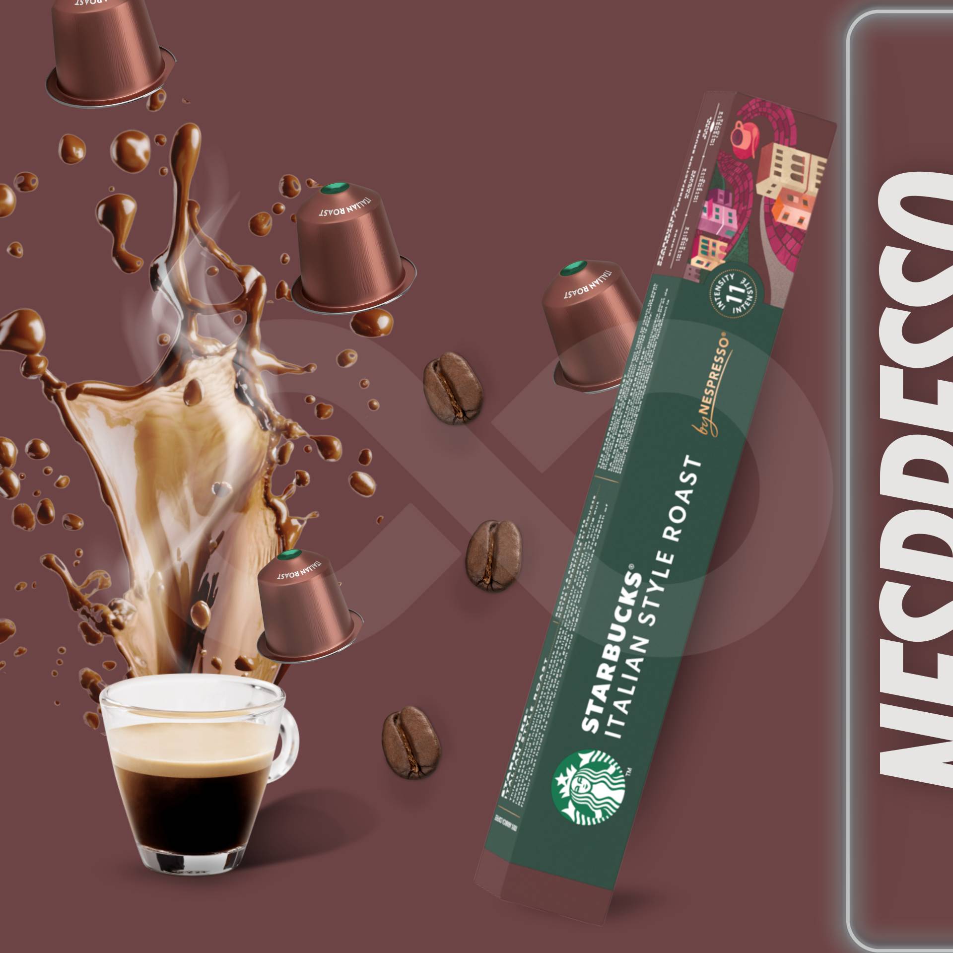 STARBUCKS® Kapseln Nespresso Italian Style Roast 10 Stk.