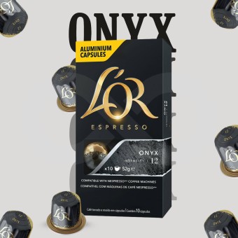 L�OR� C�psulas Nespresso Onyx 10 un.