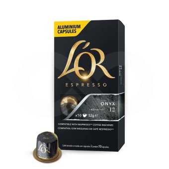 L�OR� C�psulas Nespresso Onyx 10 un.
