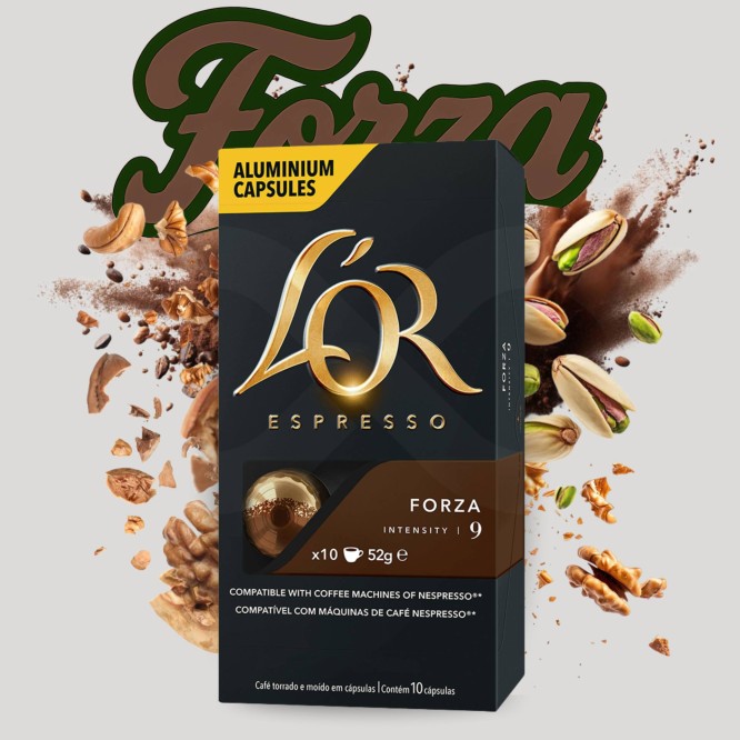 L�OR� C�psulas Nespresso Forza 10 un.